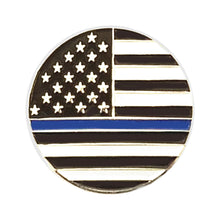 Load image into Gallery viewer, BH-412 Enamel Thin Blue Line Badge Holder - Pack of 3
