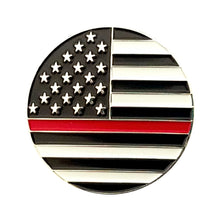 Load image into Gallery viewer, BH-413 Enamel Thin Red Line Flag Badge Holder - Pack of 3

