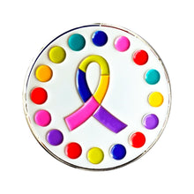 Load image into Gallery viewer, BH-415 Enamel Multi Color Support Ribbon Badge Holder - Pack of 3
