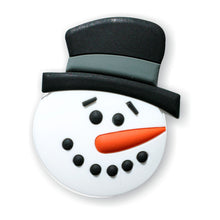Load image into Gallery viewer, BH-044 Snowman Flower 3D Rubber Badge Holder - Pack of 3
