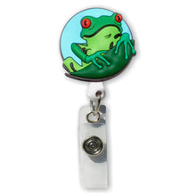 Load image into Gallery viewer, BH-054 Frog 3D Rubber Badge Holder - Pack of 3
