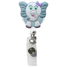 Load image into Gallery viewer, BH-058 Elephant 3D Rubber Badge Holder - Pack of 3
