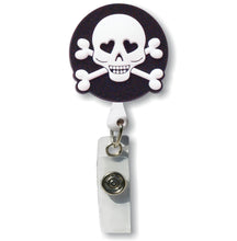 Load image into Gallery viewer, BH-064 Skull 3D Rubber Badge Holder - Pack of 3
