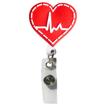 Load image into Gallery viewer, BH-066 EKG 3D Rubber Badge Holder - Pack of 3
