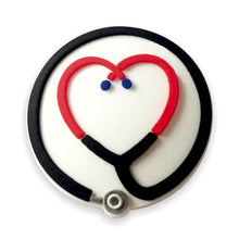 Load image into Gallery viewer, BH-073 Stethoscope 3D Rubber Badge Holder - Pack of 3
