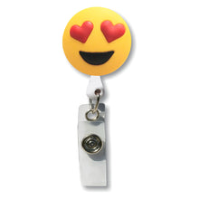 Load image into Gallery viewer, BH-075 Love Emoji 3D Rubber Badge Holder - Pack of 3
