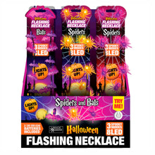 Load image into Gallery viewer, 768174 Bats &amp; Spiders Flashing Necklaces
