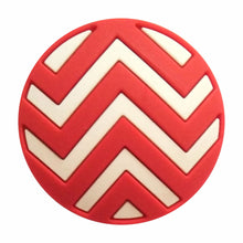 Load image into Gallery viewer, BH-082 Red Chevron 3D Rubber Badge Holder - Pack of 3
