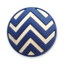 Load image into Gallery viewer, BH-083 Blue Chevron 3D Rubber Badge Holder - Pack of 3
