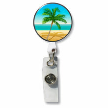 Load image into Gallery viewer, PM-897 Palm Tree Photo Metal Badge Holder - Pack of 3
