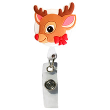 Load image into Gallery viewer, BH-091 Reindeer 3D Rubber Badge Holder - Pack of 3

