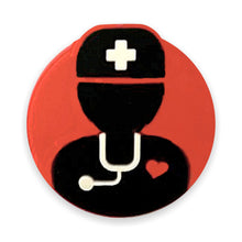 Load image into Gallery viewer, BH-095 Male Nurse Icon 3D Rubber Badge Holder - Pack of 3
