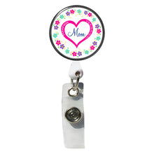 Load image into Gallery viewer, PM-MD4 Mom Heart Photo Metal Badge Holder - Pack of 3
