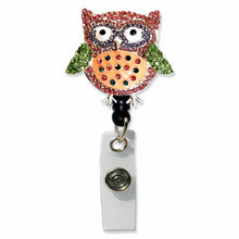 Load image into Gallery viewer, SP-002 Owl Sparkle Rhinestone Badge Holder
