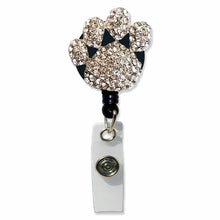 Load image into Gallery viewer, SP-006 Paw Print Sparkle Rhinestone Badge Holder
