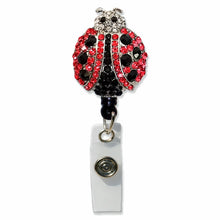 Load image into Gallery viewer, SP-007 Ladybug Sparkle Rhinestone Badge Holder
