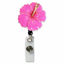 Load image into Gallery viewer, SP-010 Hibiscus Sparkle Rhinestone Badge Holder
