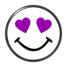 Load image into Gallery viewer, PM-V6 Heart Smiley Photo Metal Badge Holder - Pack of 3
