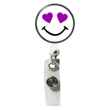 Load image into Gallery viewer, PM-V6 Heart Smiley Photo Metal Badge Holder - Pack of 3
