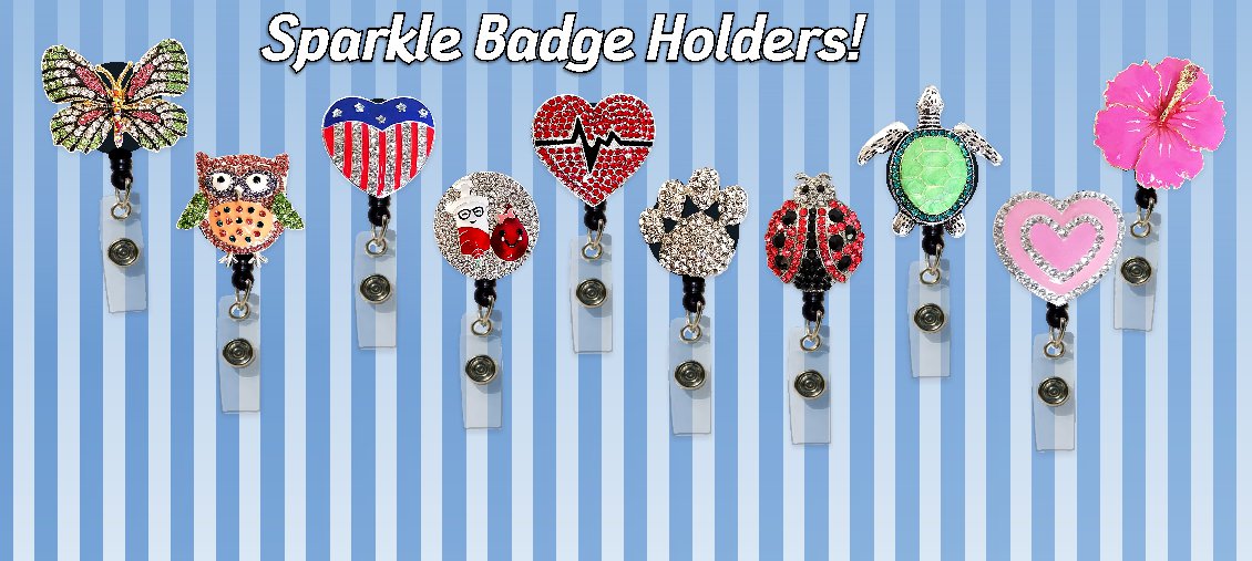 Sparkle Badge Holders