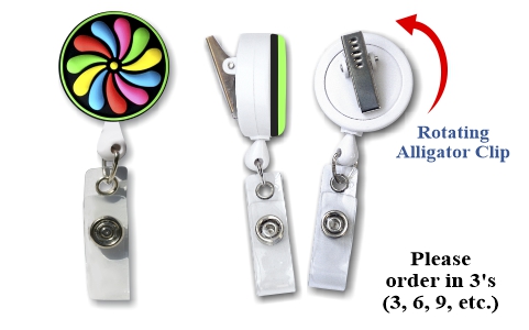 Retractable Badge Holder with Pinwheel