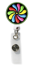 Retractable Badge Holder with 3D Pinwheel