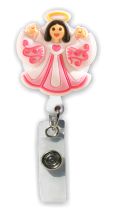 Retractable Badge Holder with Rubber Angel