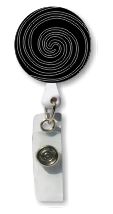 Retractable Badge Holder with Rubber Swirl