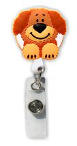 Retractable Badge Holder with Dog