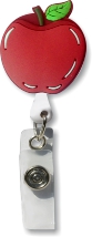 Retractable Badge Holder with 3D Rubber Apple