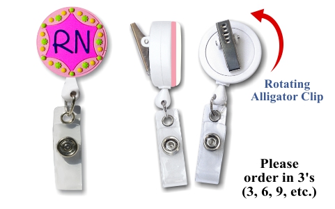 Retractable Badge Holder with 3D Rubber RN