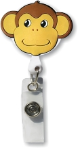 Retractable Badge Holder with 3D Rubber Monkey