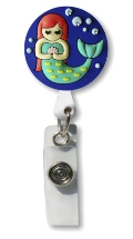 Retractable Badge Holder with Mermaid