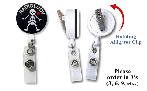 Retractable Badge Holder with 3D Rubber Radiology