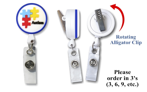 Retractable Badge Holder with Autism