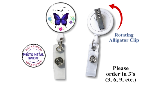 Retractable Badge Holder with Photo Metal: Spring