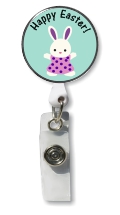 Retractable Badge Holder with Photo Metal: Easter