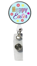 Retractable Badge Holder with Photo Metal: Easter