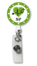 NP Nurse Practitioner Retractable Badge Holder