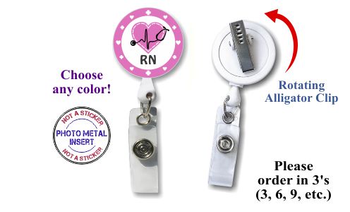Retractable Badge Holder with Photo Metal: RN