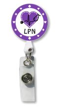 LPN Nurse Retractable Badge Holder