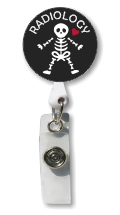 Retractable Badge Holder with Photo Metal: Radiology