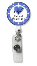 Retractable Badge Holder with Photo Metal: Clinical Assistant