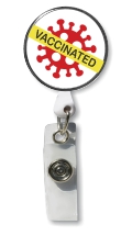 Vaccinated Retractable Badge Holder