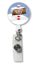 Retractable Badge Holder with Photo Metal: North Pole