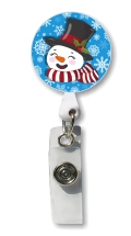 Snowman Retractable Badge Holder