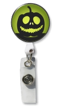 Halloween Pumpkin Retractable Badge Holder
