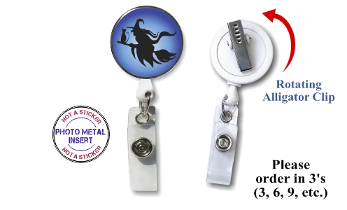 Halloween Pumpkin Retractable Badge Holder
