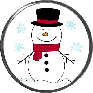  Snowman Retractable Badge Holder