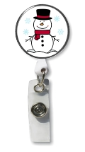  Snowman Retractable Badge Holder